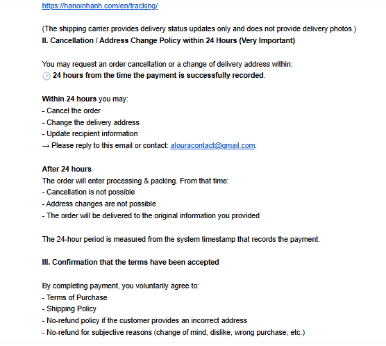 Email xác nhận thanh toán