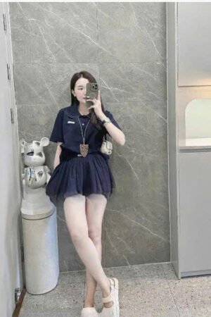 Blue Dress for a Stylish Lady